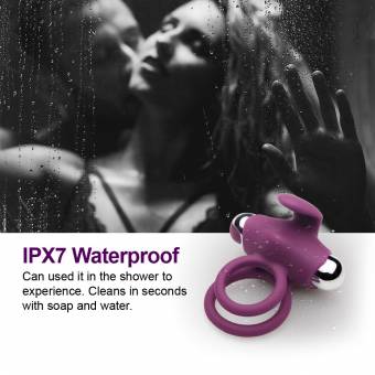 Luvkis Anillo vibrador 10 - Configuración Estimular pene, vagina y clítoris - Juguete sexual (con carga USB) Adecuado para hombres y parejas - Juguete adulto impermeable y discreto, negro, Lyps Ero