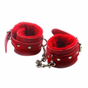 NINGNETI Sexo Juguetes Pareja PU De Felpa Ajustable Cuero Esclavo MuñEca Y Tobillo Esposas Mano Restricciones Juguete (Rojo). Envíos a Almería