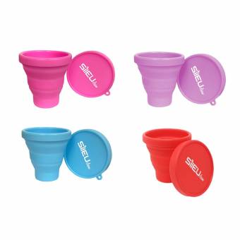Pack Copa Menstrual Tulip S + Copa Menstrual Tulip L + Esterilizador Plegable Color Rosa, Azul, Morado o Rojo al azar. Envíos a Palencia