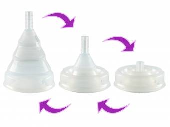 Copa menstrual Sileu Modelo Compact Plegable para Llevar Cómodamente fabricada en Silicona de Grado Médico Quirúrgico,Talla S - Mujeres que no han tenido hijos y/o tienen menos de 25 años - 25 Un