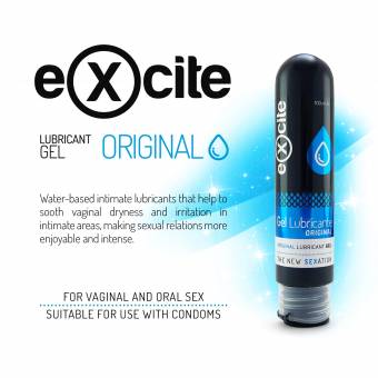 Gel Lubricante sexual sabor neutro. Gel lubricante íntimo adecuado para relaciones de sexo vaginal, anal u oral | Mayor disfrute en las relaciones de mujer y hombre. Excite 100 ml. Envíos a Asturia