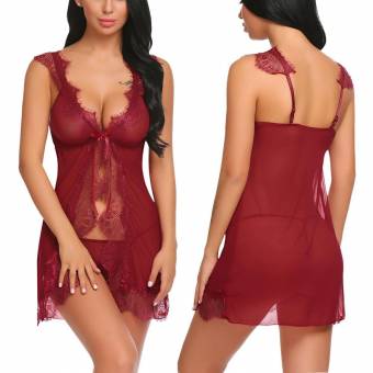 Scallop Mujer Conjunto de Lencería Cmiasón Sexy Ropa Erótica Pijama Encaje y Tul Abierta Picardías. Envíos a Lleida