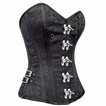 FeelinGirl Estilo de Soldado Vintage Brocado Bustier Corsé para Mujer (XXL(EU 42), Negro 4508). Envíos a Lugo