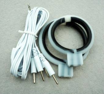Juguetes eróticos Electroestimulación Juguetes sexuales, estimulación eléctrica, masculino, anillo doble del pene, masajeador de choque eléctrico, anillo de silicona, retraso, traje de pene, fis