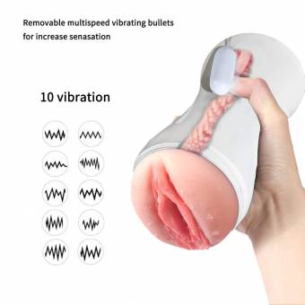 dulexo Masturbator con 10 vibración y voz Vagina masturbatoren para hombres taschenmuschi mastur bieren Man Cup juguete sexual para hombres. Envíos a Huelva