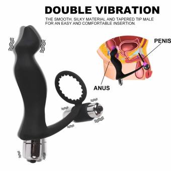 Masajeador de Próstata, Vibrador con Anillo de Pene y Bucle de Bola Para Triple Estimulación, Estimulación del Anillo de Pene Orgásmico de Punto Anal Para Hombres, Mujeres y Parejas. Envíos a Mu