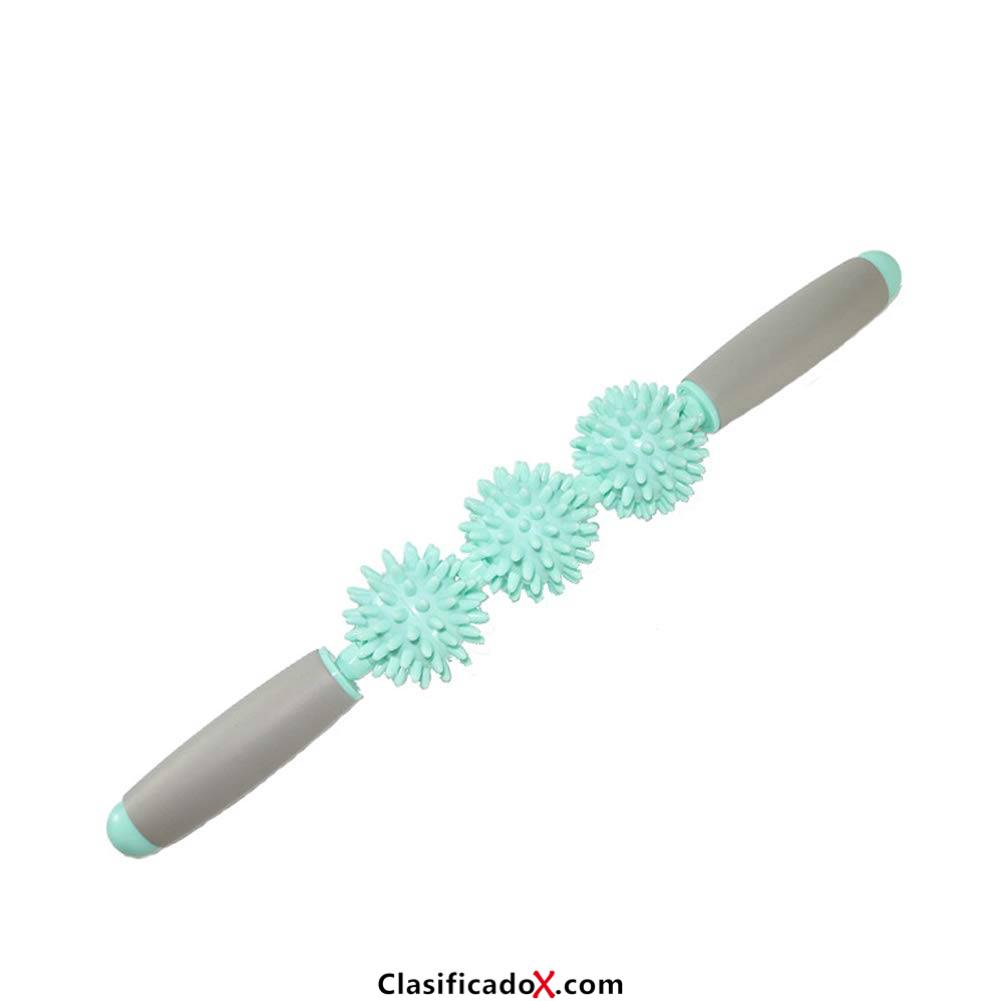 Crewell - Rodillo de Masaje para Yoga, depilación, depilación, depilación, para Gimnasio, Deportes, Fitness, Cuidado Corporal Completo, Herramienta de relajación, Verde Menta. Envíos a Lugo