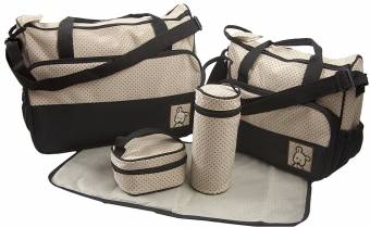 Adoraland Bolso de Pañales Bolsos Cambiadores 5 PCS en Negro. Envíos a Sevilla