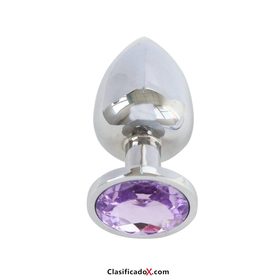 iEFiEL Plug Anal para Hombre Mujer Tapón Anal de Acero Inoxidable con Diamante Artificial Confortable 3 Colores 3 Tallas Confortable Morado L. Envíos a Zamora