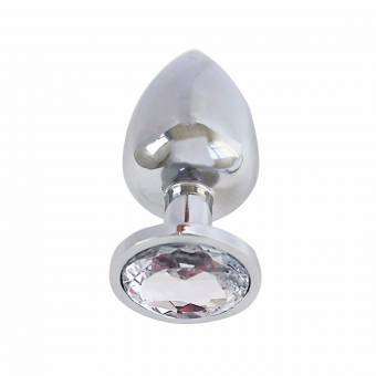 Freebily Plug Anal de Acero Inoxidable Tapón Anal con Diamante de Imitación Varios Colores Talla S M L Blanco M. Envíos a Huelva
