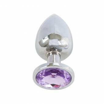 iEFiEL Plug Anal para Hombre Mujer Tapón Anal de Acero Inoxidable con Diamante Artificial Confortable 3 Colores 3 Tallas Confortable Morado M. Envíos a Almería