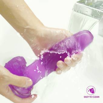 Pene Realistia,Louviva,Consolador Sexual Mujer con Ventosa 20cm*4cm (Morado2). Envíos a Granada
