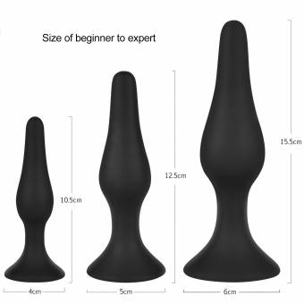 Donix 3 Piezas Plugs Anales de Silicona,Vibrador Masajeador para Relajación Cuerpo. Envíos a Almería