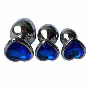 Rawdah Berg Crystal color plata acero inoxidable plug anal metal patio trasero enganche (M, Azul). Envíos a Granada