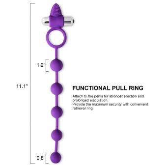 Utimi Bolas Anales Anillo Pene de Múltiples Funciones Unisex con Vibrador de la Bala Juguete del Sexo. Envíos a Granada