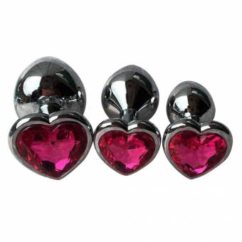 Rawdah Berg Crystal color plata acero inoxidable plug anal metal patio trasero enganche (S, Rosa caliente). Envíos a Granada