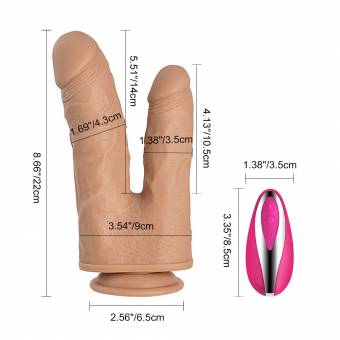 Utimi Doble Penetrador pene Realista Dildo Realista Silicona Líquida Pene Estimulador del Punto G Estimulador con Mando a Distancia para la Relajación. Envíos a Illes Balears