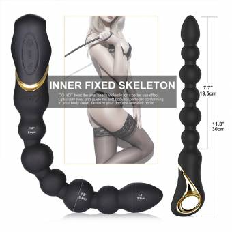 Utimi Bolas Anales Vibrador con 10 Velocidades Flexible Masajeador de Próstata Consiga Ilegar al Clímax con Tan Solo Un Botón.. Envíos a Málaga