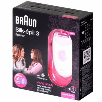 Braun Silk-épil 3 3380 Legs & body - Depiladora (Epilator) Crimson, Color blanco. Envíos a València