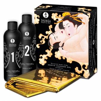 Shunga Gel Masaje Nuru, Aroma de Melón y Mango, Incoloro - 450 ml. Envíos a Las Palmas