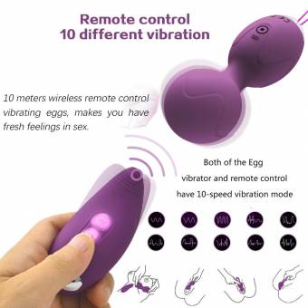 Acvioo Bolas Chinas con Vibracón Masajeadores Kegel Bolas con 10 Vibrante Huevo Vibrador para las Mujeres Sexual Silicona Impermeable con Mando a Distancia Inalámbrico. Envíos a Huelva