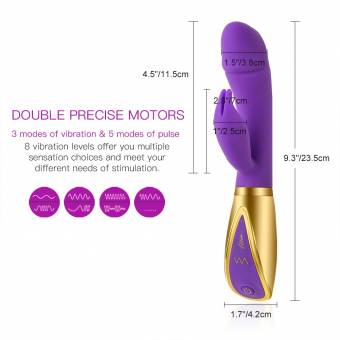 Utimi Rabbit Vibrador Recargable con 8-Velocidades Estimulador Clítoris Punto G Vibrador Sexual Mujer. Envíos a La Rioja