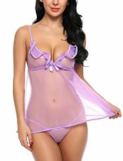 Avidlove Conjunto Lenceria Picante Ropa Intima Camisón Volante para Mujer(Púrpura M). Envíos a Girona