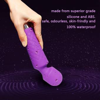 Cksohot® Vibrador Punto G Masajeador Vibradores Impermeable Mini Wand Massager para las Mujeres o las Parejas, Masaje Mágico, Masajeador de Silicona, Recargables,– Púrpura. Envíos a Sevilla