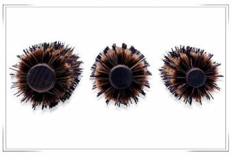 MTTLS Peines de rizos redondos para peine de pelo corto a largo Peine de peine de rizado Peine de rodillo peine de pelo recto Peine de modelado de peine Peine de cola de peine cilíndrico (3 piezas). E