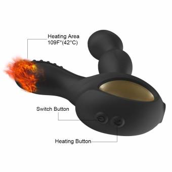 Xoolover Masajeador de Próstata Doble Motor Vibrador con Función de Calefacción Rotación de 360 Grados [a prueba de agua, Potente Vibración, 10 Modos de Vibración, Carga Rápida USB] 10 Metros 