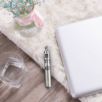 IMECIG® G3 E-Cig Kit de Inicio con Puerto Micro USB y Apple E-Cigarrillo Tapa Magnética contra Polvo Cigarrillo Electrónico Protector de Metal Tanque de Vidrio con 2 Bobinas Duales Vaping Pen Batería 