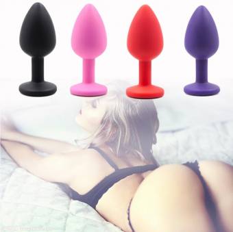 Rawdah Los enchufes a tope eróticos de las mujeres y de los hombres de Silicone con la joyería cristalina colorida del plugue anal (Negro). Envíos a Granada