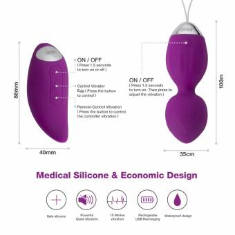 Cksohot® Bolas Chinas con Control Remoto Inalámbrico Kegel Bolas con 10 Frecuencias -Púrpura. Envíos a Huelva