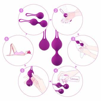 Cksohot® Bolas Chinas de Silicona Médica Kit de Pesas de Ejercicio Kegel para Mujeres Kegel Balls para Suelo Pelvico Masajeador de la Salud Kegel Ejercitado. Envíos a Cádiz