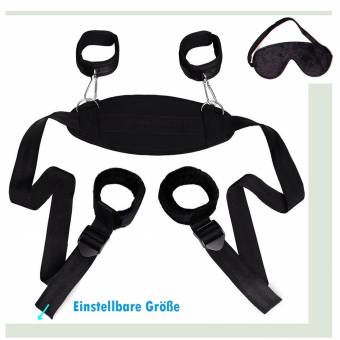 Cksohot® SM Bondage Juego con Esposas BDSM con Mascara para los ojos, para Parejas hombres mujeres homosexual (Negro). Envíos a Zaragoza