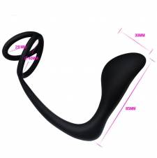 Kinxor Estimulador de Vibradores de Masaje de Próstata de silicona Vibrador Anal con Dos Cockring Cock Ring, Anal Butt Plug Juguete Sexual de Masturbación. Envíos a Ávila