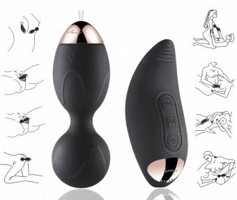 Bolas Chinas Huevo Vibrante con Control Remoto con 10 modos,Ejercicios Kegel Bolas de vibración bola de ejercicio vibradores masajeadores eléctricos USB recargable Kegel hembra (Amazon Prime). Envíos 