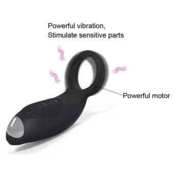 Mirlun Anillo vibrador del pene con 10 potentes patrones de vibración Para parejas, Silicio Juguete anillo de martillo Masaje del clítoris. Envíos a València