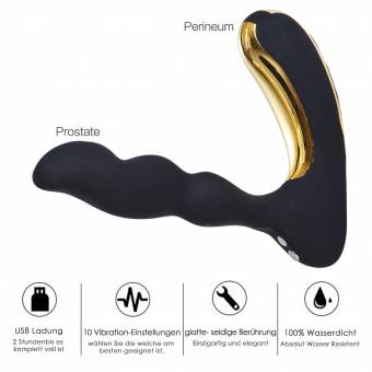 Xoolover Vibrador Próstata Masajeador 10*3 Frecuencia de Impermeable Estimulador Anoles Portátil Vibración Silicona USB Recargable Plug Anal Con Imán de Grado Médico Para Hombre Mujer Pareja. Envíos a
