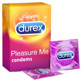 Preservativos Durex Pleasure Me, estriados y punteados. Envíos a Murcia