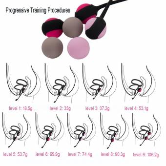 ACVIOO® Bolas Chinas del Suelo Pélvico, Recomendado por Médicos para el Control de la Vejiga y Ejercicios del Suelo Pélvico Juego de 6 Bolas Kegel Premium Silicone Vaginal con Kit de Entrenamiento par