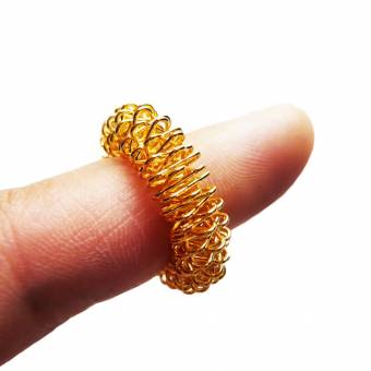 OFKPO 10pcs Anillo del Masaje del Dedo - Juego para masaje de manos (oro y plata). Envíos a Segovia