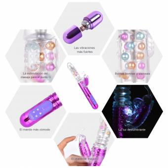 Vibrador Mariposa,Masajeador Púrpura,Recargable Vibración 36 Frecuencias para Relajación. Envíos a Almería