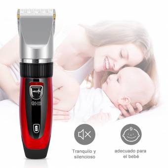 GHB Cortapelos Electrónico Maquinilla Cortar Pelo Ajustable con 4 Peines Color Rojo Adecuado para Barba y Bigote. Envíos a Salamanca