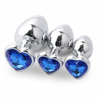 FAMILIZO 3PCs Plug Anales Mujer Cola Plug Anales Acero Plug Anales Mujer Metal Plug Anales Mujer Acero Plug Anales Hombres Acero Aleación de aluminio Juguete Sexual Hombre Y Mujer (Azul). Envíos a Gra