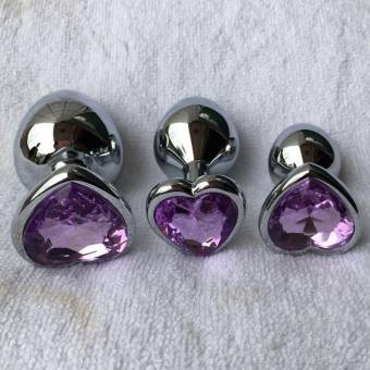 Rawdah Berg Crystal color plata acero inoxidable plug anal metal patio trasero enganche (S, Morado). Envíos a Granada