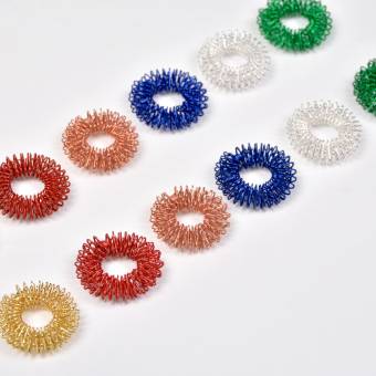 Yolido 12 Peizas digitopuntura masaje anillos acupresión de dedo para niños, jóvenes, adultos, juguetes sensoriales (6 colores). Envíos a Girona