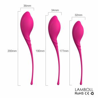 WOYOUTE Bolas Chinas de Silicona Medica Set de 3 Vibrador Mujer Suelo Pelvico Masajeador de la Salud Kegel Ejercitador (3 Cerezas). Envíos a Zamora