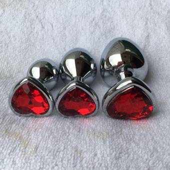 Rawdah Berg Crystal color plata acero inoxidable plug anal metal patio trasero enganche (S, Rojo). Envíos a Almería