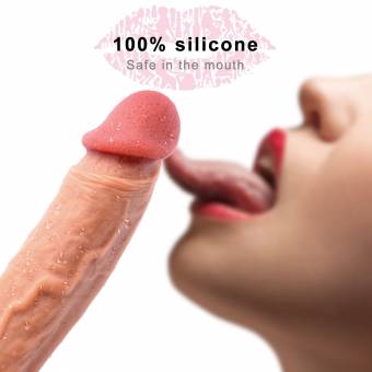 Dildo Realista Pene de Silicona Consolador Masajeador con Fuerte Ventosa para Mujer Pareja. Envíos a Teruel